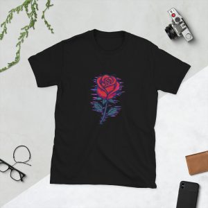 Neon Rose - Short-Sleeve Unisex T-Shirt